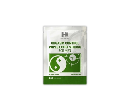 SHS Orgasm Control Wipes 6 pcs - Herbal Intimate Surface Wipes, Delay Formula