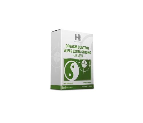 SHS Orgasm Control Wipes 6 pcs - Herbal Intimate Surface Wipes, Delay Formula