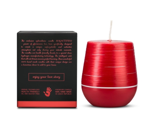 MAGNETIFICO Strawberry Scented Candle 36h Long-Lasting, Handmade, EU