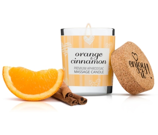 Magnetifico Candle Massage Oil 70ml with Pheromones - Orange & Cinnamon Aroma