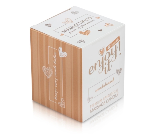 Magnetifico Sandalwood Body Massage Candle with Pheromones 70ml, Long Burn