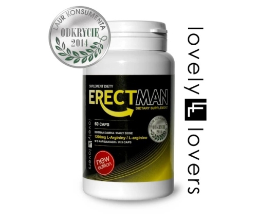Lovely Lovers ERECTMAN 60 kapsułek - wsparcie męskiej witalności, 60 szt.