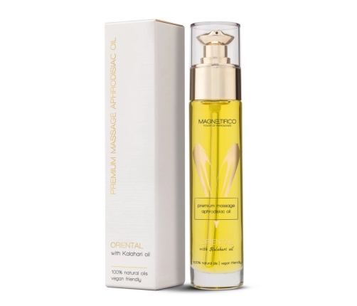 MAGNETIFICO Oriental Aromatic Massage Oil Premium 50ml Vegan Glass Bottle