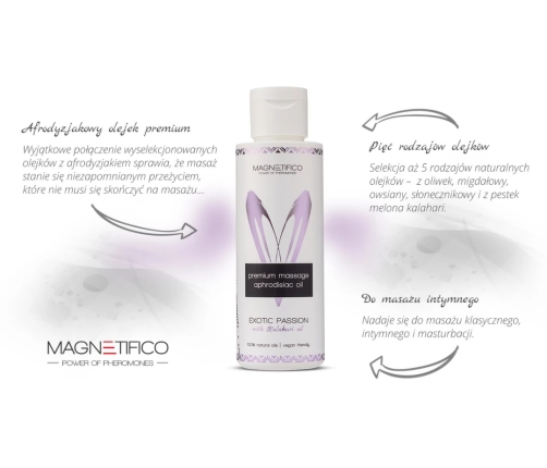 MAGNETIFICO Exotic Passion Massage Oil 100ml - Natural Plant Formula