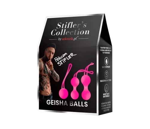 Stifler's Collection Kulki do ćwiczeń mięśni 3 szt. silikonowe rożowe