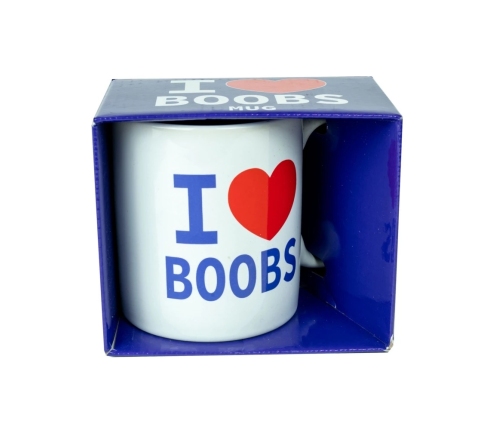 Happy Jackson Kubek ceramiczny I Love Boobs 400ml biały prezent