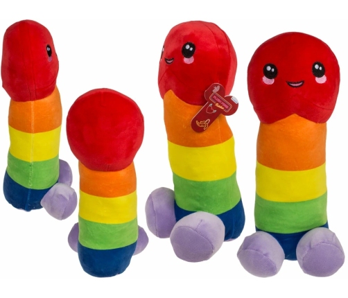 Funny Fashion Pluszowa Zabawka Tęczowa 29cm - Humorystyczny Gadżet Imprezowy
