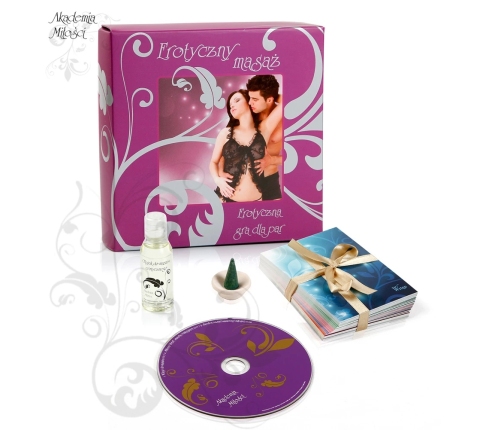 Love Academy Couples Game - Massage Techniques Set, Aromatic Oil, Incense
