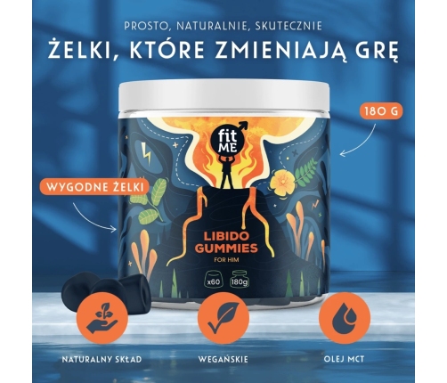 Health Labs Care Libido Gummies for Men 180g - Vegan Herbal Formula