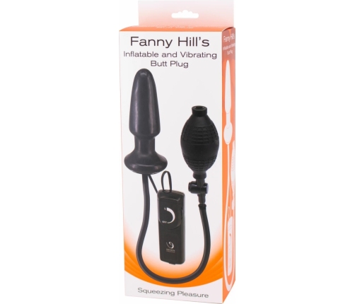 Seven Creations Fanny Hill's Inflatable Anal-Cone with Power Vibration, 12 cm, Black