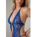 Body Renee Magic Blue - Soft Lace Bodysuit by Be Wicked, Adjustable Straps S/M