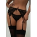 Christine Axelle 3-Piece Lingerie Set Black - Lace & Open Detail Design S-M