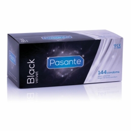 Pasante Black Velvet Extra Large Black Latex Condoms 144 pcs