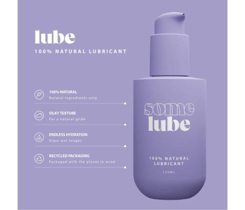 SOME Natural Lubricant 100 ml - Vegan, pH Balanced, Water-Based Formula