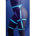 Fantasy Lingerie Buckle Up Adjustable Leg Harness Blue - O-Ring Accent