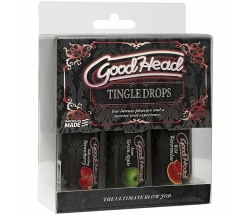 Doc Johnson GoodHead Tingle Drops zestaw 3 smakow 3x30ml