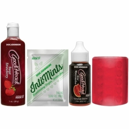 Doc Johnson GoodHead Fundamentals Set with Strawberry & Watermelon Flavors