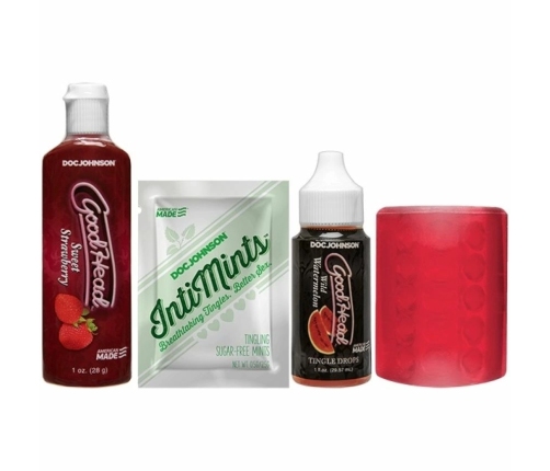 Doc Johnson GoodHead Fundamentals Set with Strawberry & Watermelon Flavors