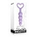 Evolved Novelties Sweet Treat Silicone Heart Beads Purple 19 cm