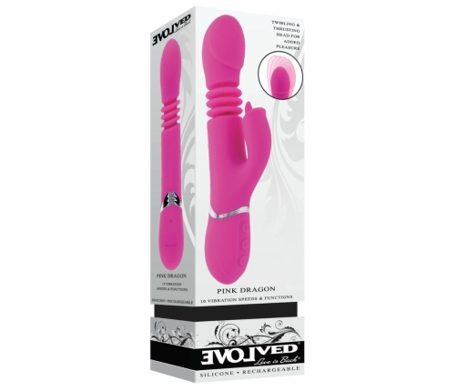 Evolved Novelties Pink Dragon Multi-Function Vibrating Intimate Device Pink