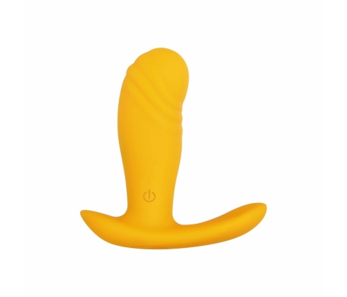Evolved Novelties Creamsicle Orange Vibrating Anal Plug 12-Speed Remote