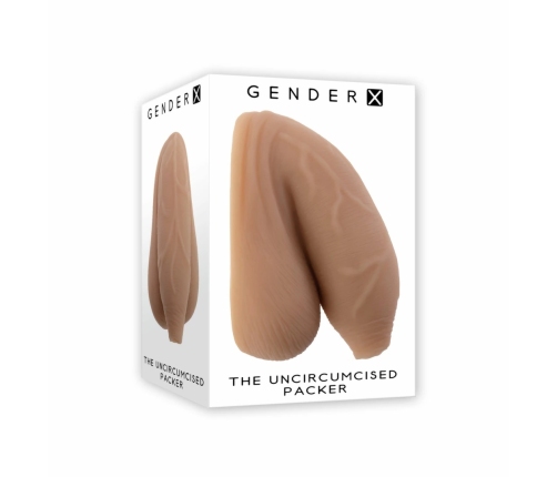 Evolved Novelties The Uncircumcised Packer Model - Beige, Anatomical Design