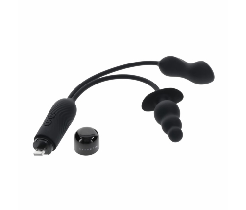 Evolved Novelties Double My Pleasure Black - Dual Motor Intimate System