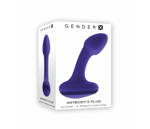 Evolved Novelties Anybody's Plug Purple - Ergonomic Wavy Design Small