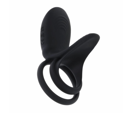 Playboy Just Right Black Dual Silicone Vibrating Ring System