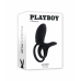 Playboy Just Right Black Dual Silicone Vibrating Ring System