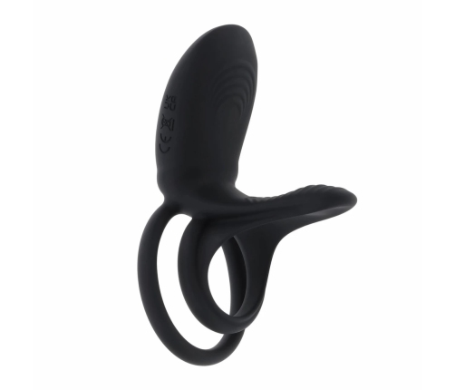 Playboy Just Right Black Dual Silicone Vibrating Ring System