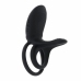 Playboy Just Right Black Dual Silicone Vibrating Ring System