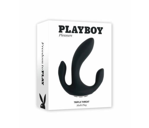 Playboy Triple Threat Black Multi-Motor Intimate Device Silicone