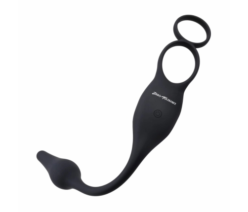 Evolved Novelties Plug & Tug Black Dual Stimulation Silicone System