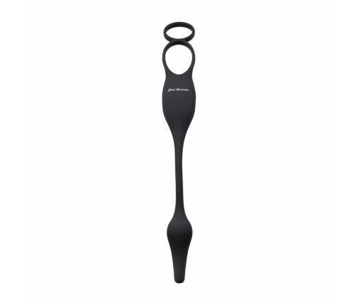Evolved Novelties Plug & Tug Black Dual Stimulation Silicone System