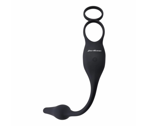 Evolved Novelties Plug & Tug Black Dual Stimulation Silicone System