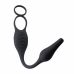 Evolved Novelties Plug & Tug Black Dual Stimulation Silicone System