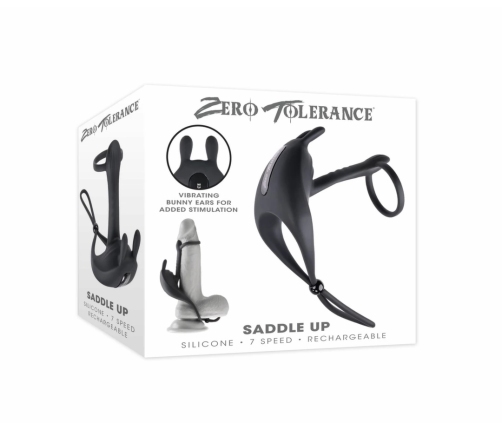 Evolved Novelties Saddle Up Black - Vibrating Intimate Ring 7 Modes
