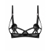 Obsessive Freedom Euridia Bra Black with Geometric Straps, Adjustable Fit