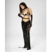 Obsessive Freedom Euridia Bra Black with Geometric Straps, Adjustable Fit