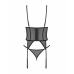 Obsessive Euridia Corset Set Black - Elegant Adjustable Lingerie Ensemble