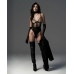 Obsessive Vila Blanes Teddy Black - Elegant Lace Bodysuit Adjustable Fit