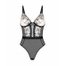 Obsessive Vila Blanes Teddy Black - Elegant Lace Bodysuit Adjustable Fit