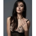 Obsessive Vila Blanes Long Chemise Black - Elegant Floral Tulle Design