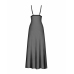 Obsessive Vila Blanes Long Chemise Black - Elegant Floral Embroidery