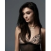 Obsessive Vila Blanes Long Chemise Black - Elegant Floral Embroidery
