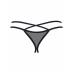 Obsessive Vila Blanes Black Mesh Thong with Golden Accents, S/M