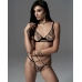 Obsessive Vila Blanes Bra Black - Floral Embroidery & Gold Accents