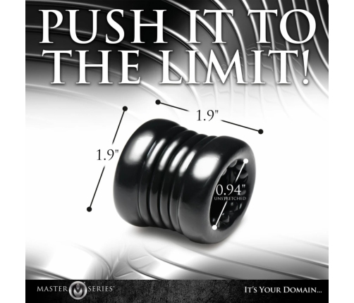 XR Brands Ball Stack Anatomical Ball Stretcher Black TPE Flexible
