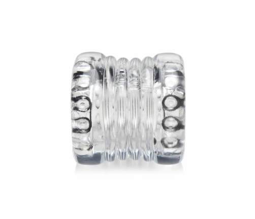 XR Brands Ball Stack Intimate Ring Transparent TPE Adjustable